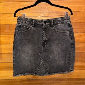 Gray denim skirt